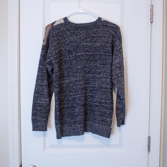 Animal VTG MJ Carroll Sweater Zebra Cheetah Patch Wool Blend M | Soft Autumn - Picture 2 of 5